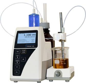 Burette chuẩn độ 20ml kèm khuấy từ điện tử hiện số Titronic® 300 285225820 SI Analytics (Schott)
