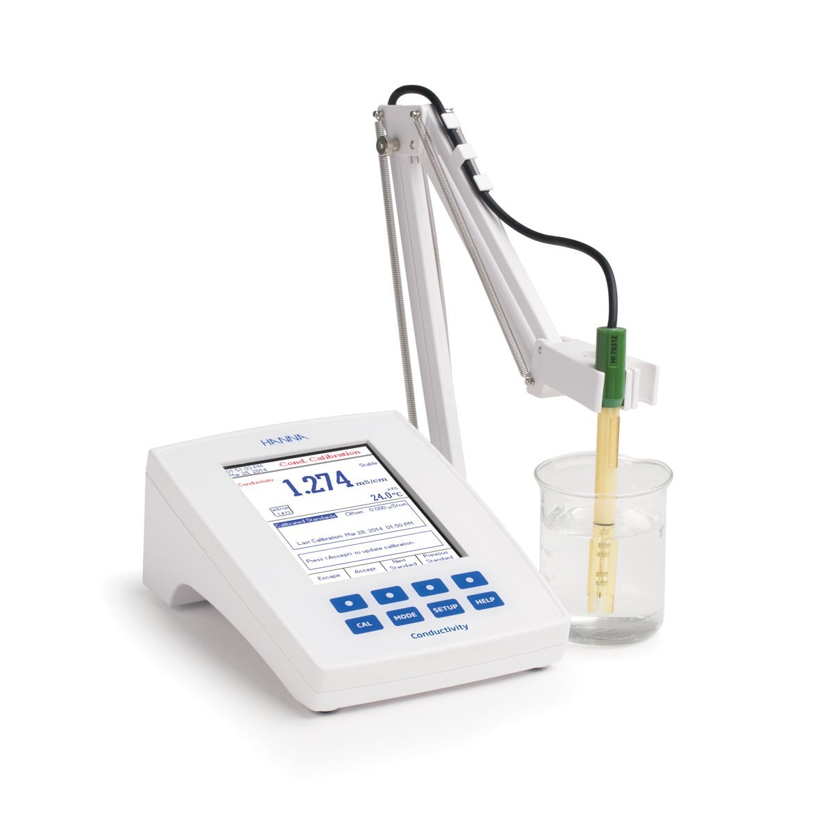 Máy đo EC/TDS/NaCl/Trở kháng/Nhiệt độ màn hình màu HI5321 Hanna
