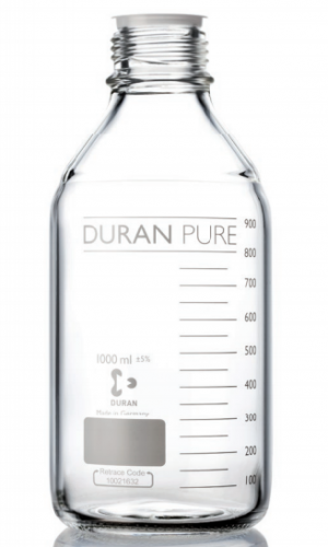 Chai trung tính, GL 45, DURAN PURE, 1000ml, có nắp che bụi Duran