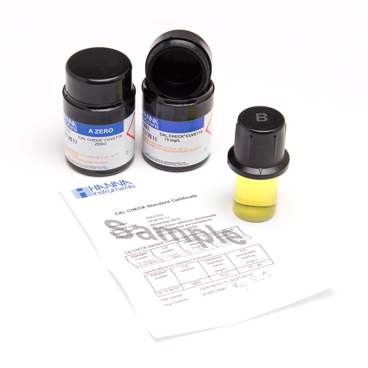 CAL Check™ chuẩn Amoni thang thấp, 0.00 và 1.50 mg/l HI96700-11 Hanna