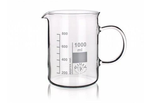 Cốc đốt thấp thành có quai 1000ml Simax