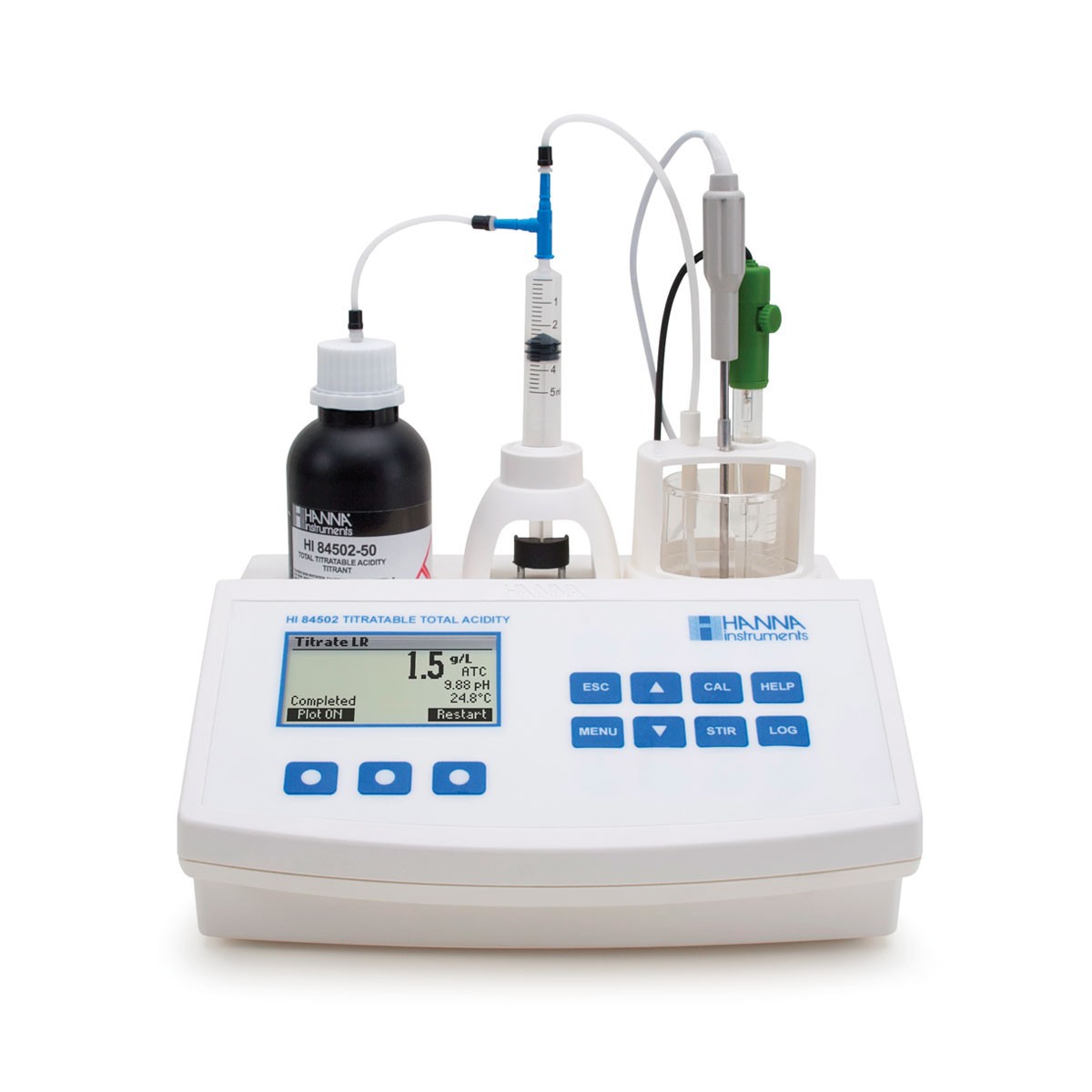 Thiết bị mini phân tích tổng nồng độ acid trong rượu HI84502 Hanna