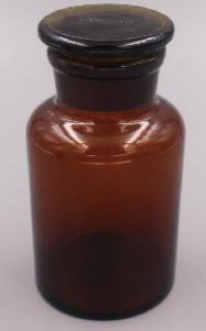 Chai thủy tinh nâu cổ mài miệng rộng Cordial Lab Trung Quốc