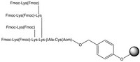 Fmoc₈-Lys₄-Lys₂-Lys-Cys(Acm)-ß-Ala-Wang resin 1g Merck