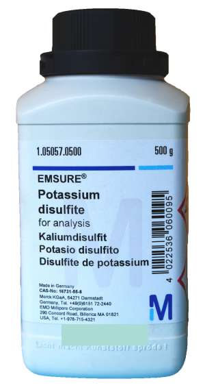 Potassium disulfite for analysis EMSURE®  500g Merck