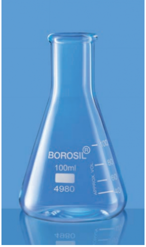 Bình tam giác cổ hẹp 50ml Borosil