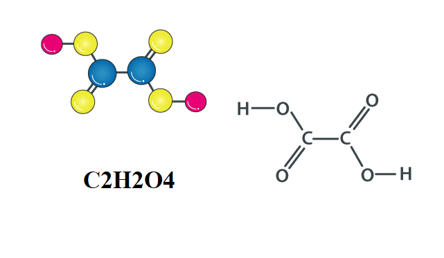 Axit oxalic có công thức C2H2O4