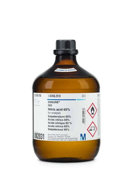 Nitric acid 65% for analysis EMSURE® Reag. Ph Eur,ISO- 1000ml