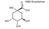 (-)-Quinic acid for resolution of racemates for synthesis, Merck