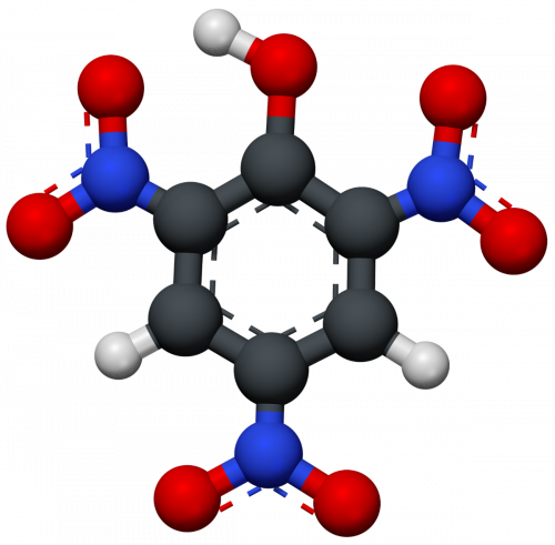 Cấu trúc phân tử của axit piric 