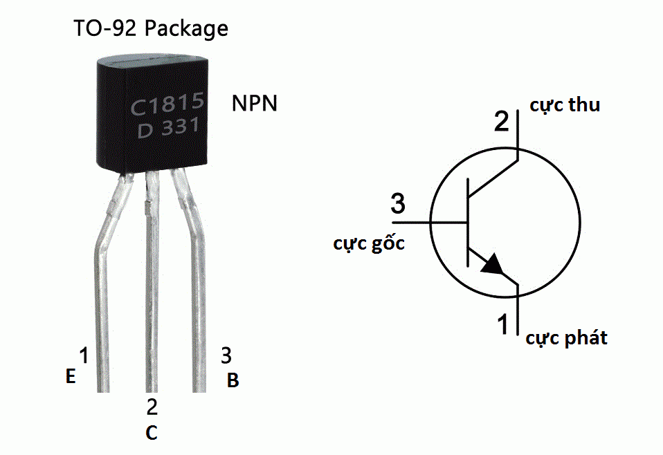 Sơ đồ dùng chân transistor C1815