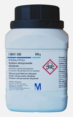 Sodium nitroprusside dihydrate GR for analysis ACS,Reag. Ph Eur 500 g Merck