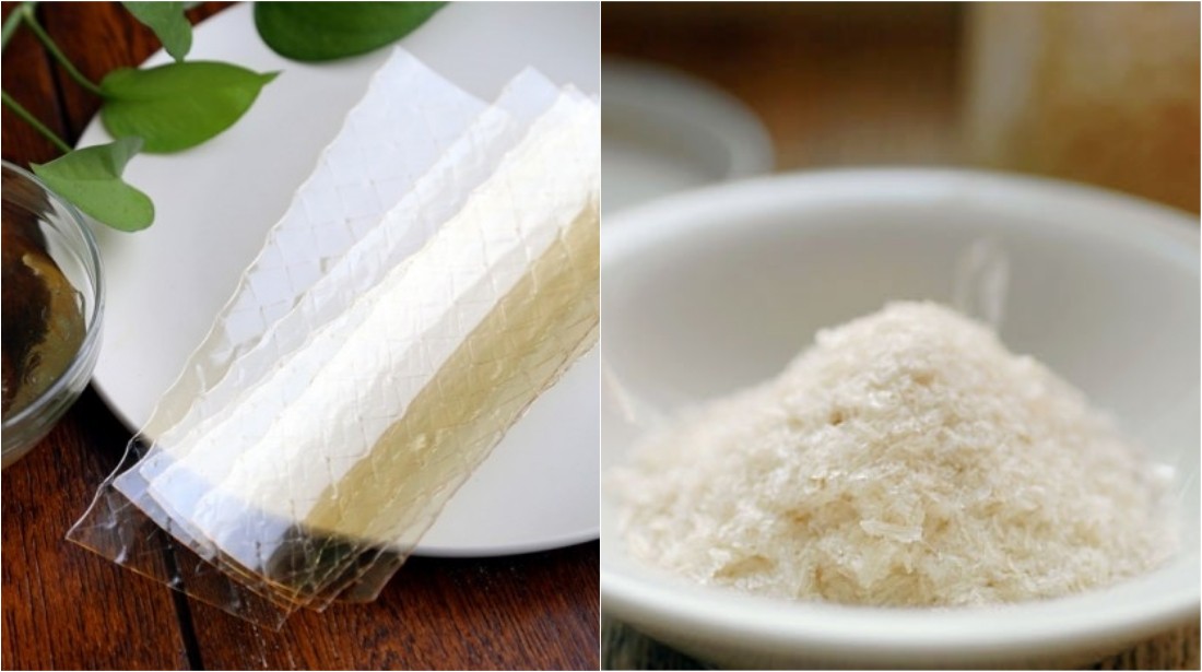 Có 2 dạng gelatin là dạng bột và dạng lá