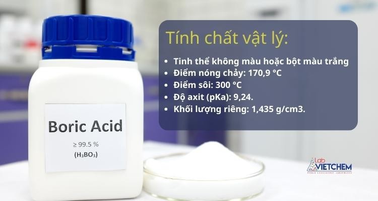 tính chất vật lý acid boric