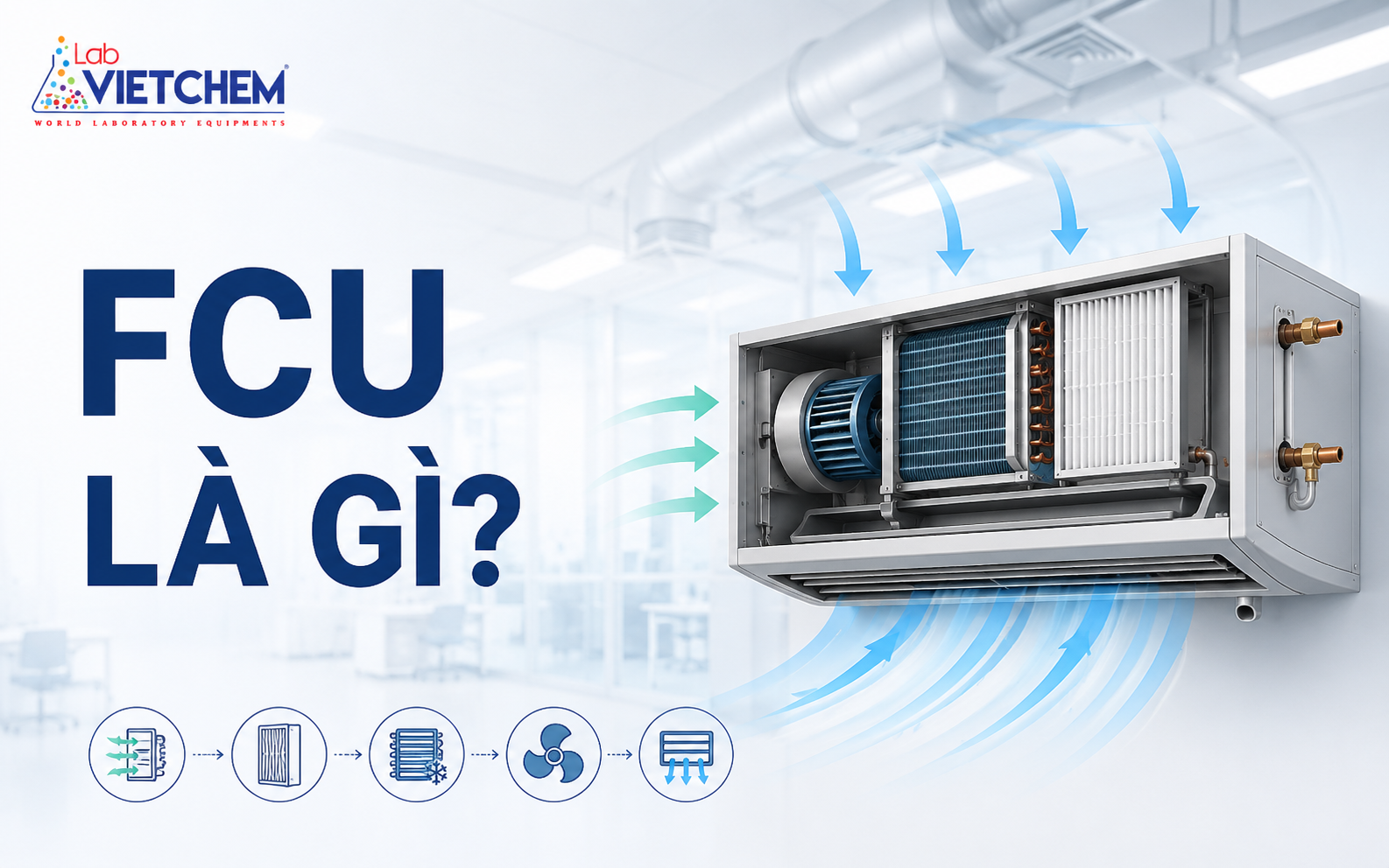 FCU là gì? Cấu tạo, nguyên lý và điểm khác biệt với AHU